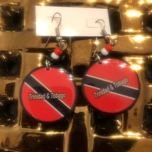 Trinidad & Tobago flag earrings